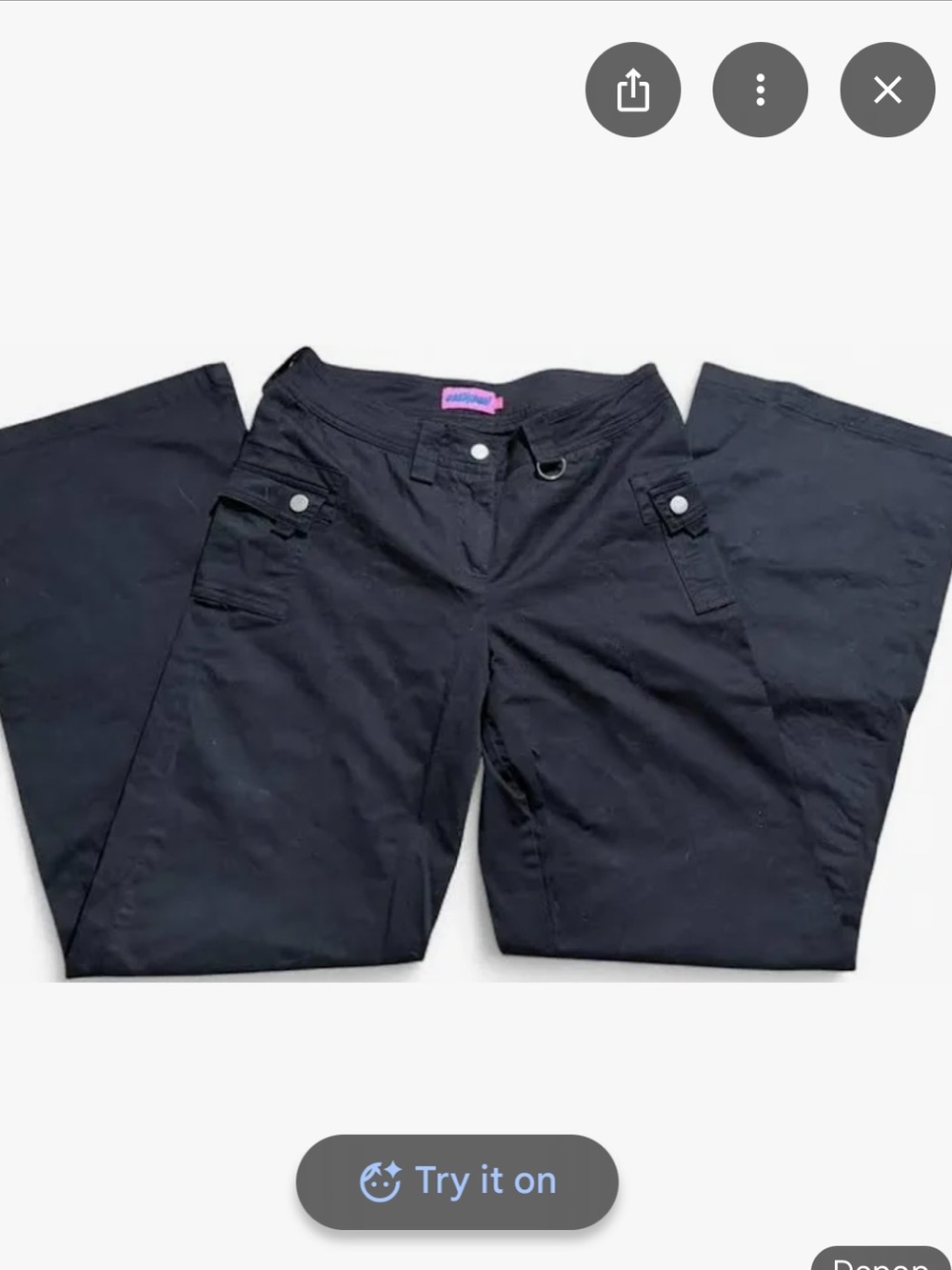 Edikted Black Boot Cut Pants